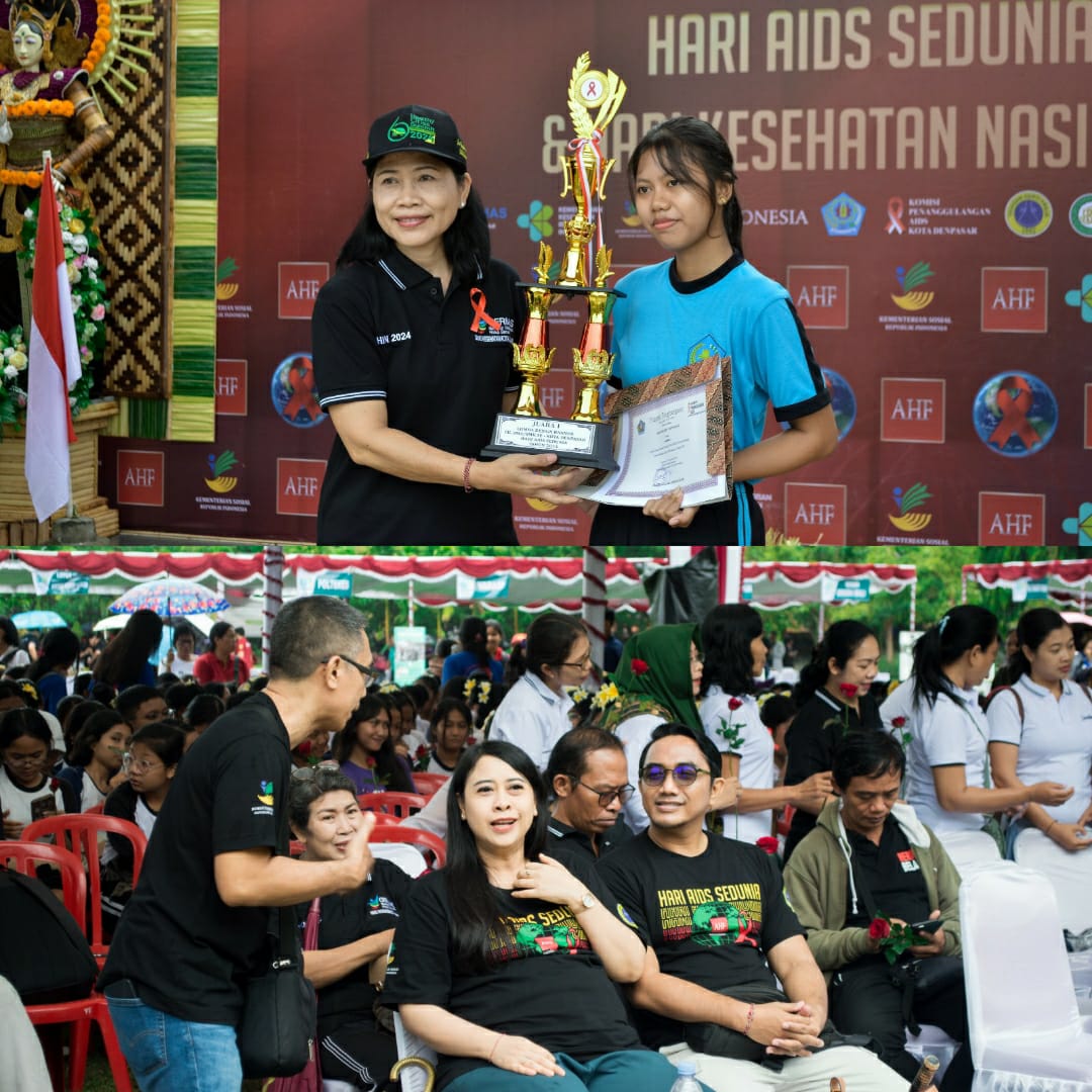 Pemerintah Kota Denpasar Melalui Dinas Kesehatan, Yayasan Kerti Praja dan KPA Kota Denpasar peringati HKN dan HAS 2024